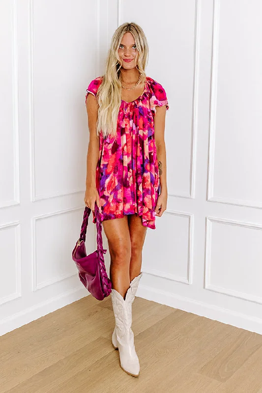Mini dresses with high - low hems for a modern twist Southern Flair Floral Mini Dress Mini dresses with high - low hems for a modern twist Southern Flair Floral Mini Dress