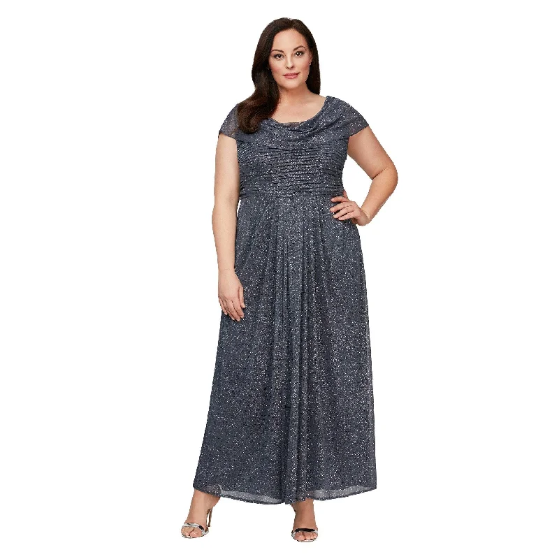 Wedding dresses with a built - in petticoat for added volume Alex Evenings AE8433096 Long Plus Size Pleated Dress Sale Wedding dresses with a built - in petticoat for added volume Alex Evenings AE8433096 Long Plus Size Pleated Dress Sale