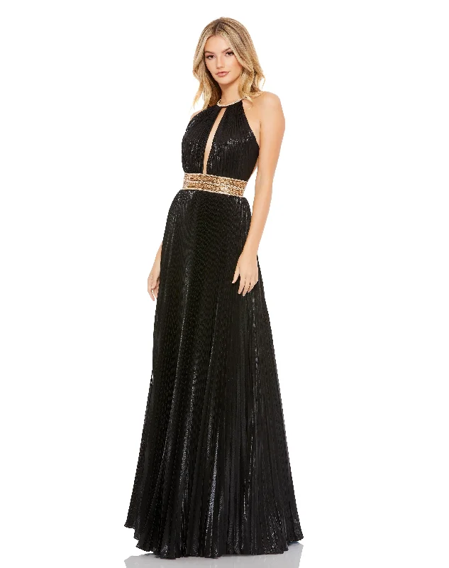Wedding dresses with a corseted bodice for a cinched waist Mac Duggal 30722 Prom Long Halter Formal Dress Wedding dresses with a corseted bodice for a cinched waist Mac Duggal 30722 Prom Long Halter Formal Dress
