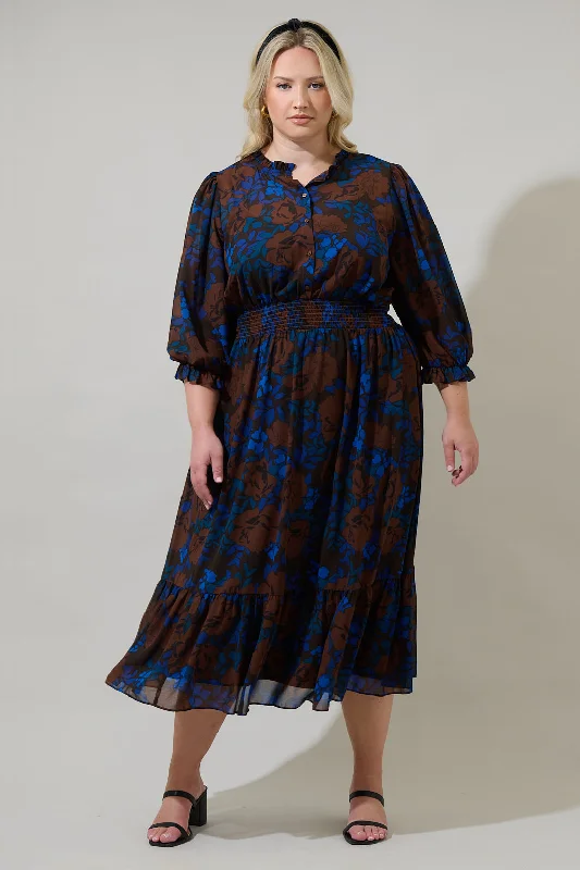 Midi dresses with ribbed textures for a unique and tactile appearance Lebanon Floral Irene Smocked Midi Dress Curve Midi dresses with ribbed textures for a unique and tactile appearance Lebanon Floral Irene Smocked Midi Dress Curve