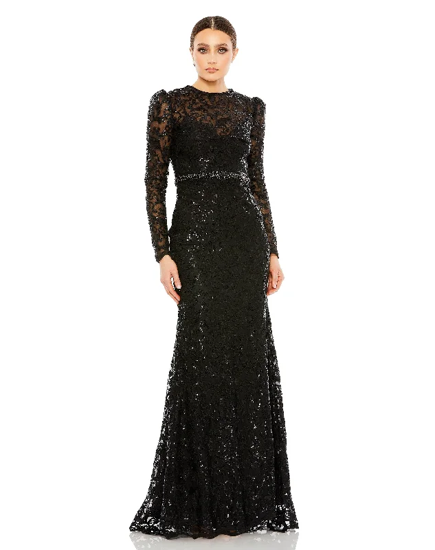Wedding dresses with a mermaid - style skirt and a ball gown overlay Mac Duggal 68011 Long Sleeve Formal Dress Wedding dresses with a mermaid - style skirt and a ball gown overlay Mac Duggal 68011 Long Sleeve Formal Dress