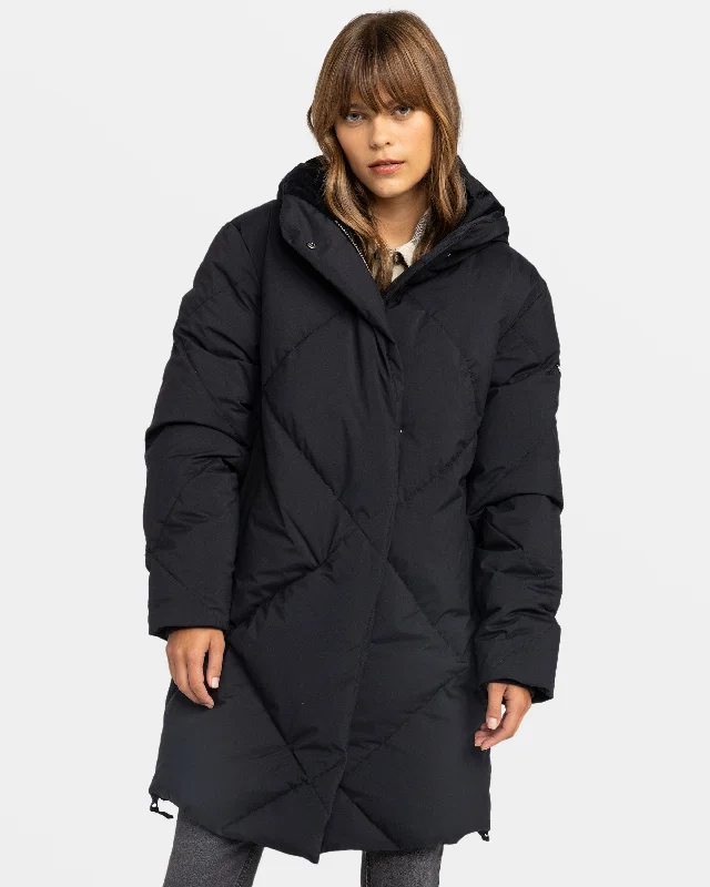 Women's cropped satin jackets in pastel shades for a glamorous evening out Abbie Insulated Snow Jacket - True Black Women's cropped satin jackets in pastel shades for a glamorous evening out Abbie Insulated Snow Jacket - True Black