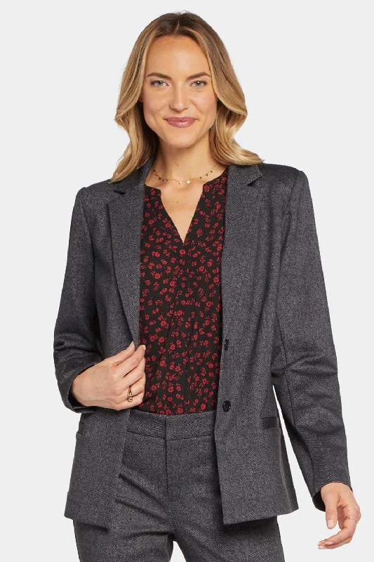 Women's moto jackets with a lace - up front for a unique and stylish touch Classic Blazer Jacket - Mondo Herringbone Women's moto jackets with a lace - up front for a unique and stylish touch Classic Blazer Jacket - Mondo Herringbone