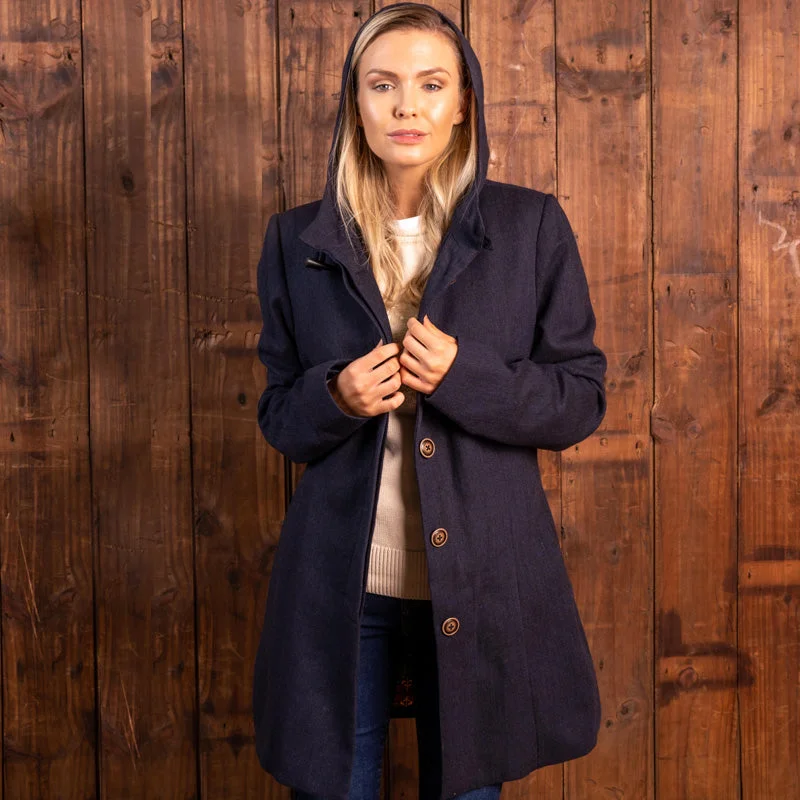 Women's denim jackets with distressed details for a casual and edgy look Classic Luxe Wool Coat Midnight Women's denim jackets with distressed details for a casual and edgy look Classic Luxe Wool Coat Midnight
