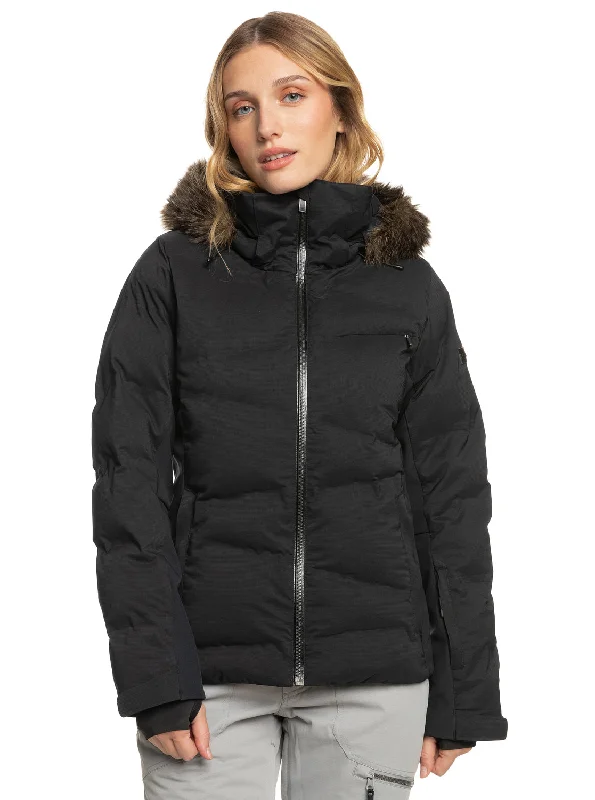 Women's windbreaker jackets with adjustable hoods for windy days Snowstorm Technical Snow Jacket - True Black Women's windbreaker jackets with adjustable hoods for windy days Snowstorm Technical Snow Jacket - True Black