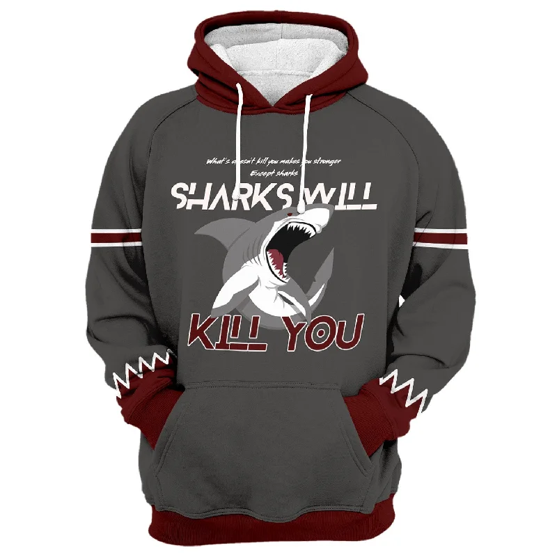Women's crew - neck sweatshirt in a heather gray shade for a classic and versatile option Except A Shark Hoodie Women's crew - neck sweatshirt in a heather gray shade for a classic and versatile option Except A Shark Hoodie