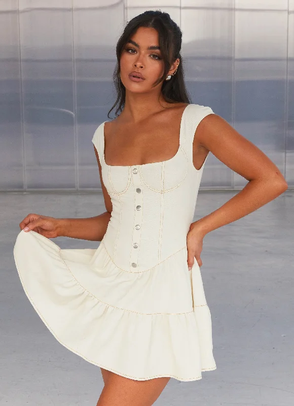  Isabella Denim Bustier Dress - Antique