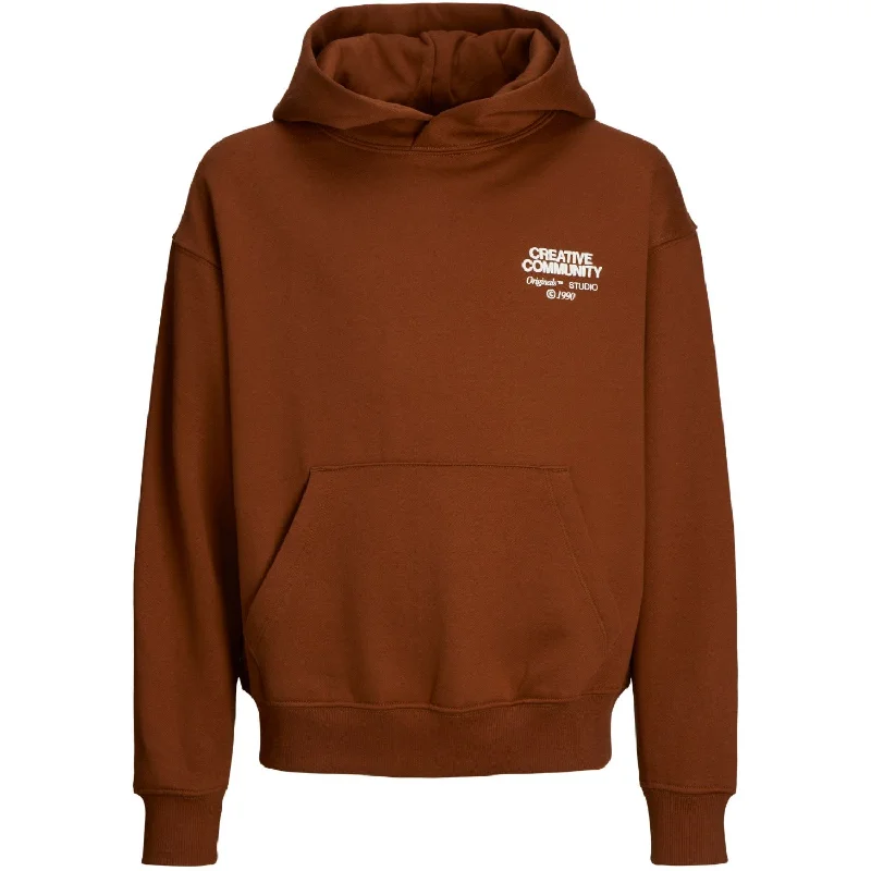 Women's tie - dye hoodie in bright colors for a retro and eye - catching style Jack & Jones Junior Brandy Brown Ornoho Back Graphic Sweat Hoodie Women's tie - dye hoodie in bright colors for a retro and eye - catching style Jack & Jones Junior Brandy Brown Ornoho Back Graphic Sweat Hoodie