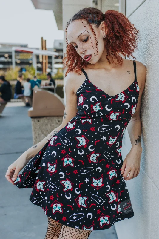 Ruffled Women Dress with Multiple Layers for a Playful and Girly Style Lil Vampurr Skater Dress