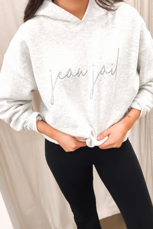 Women's mock - neck sweatshirt made of moisture - wicking material for fitness use Luxe Lounge Hoody Snow Marle Women's mock - neck sweatshirt made of moisture - wicking material for fitness use Luxe Lounge Hoody Snow Marle