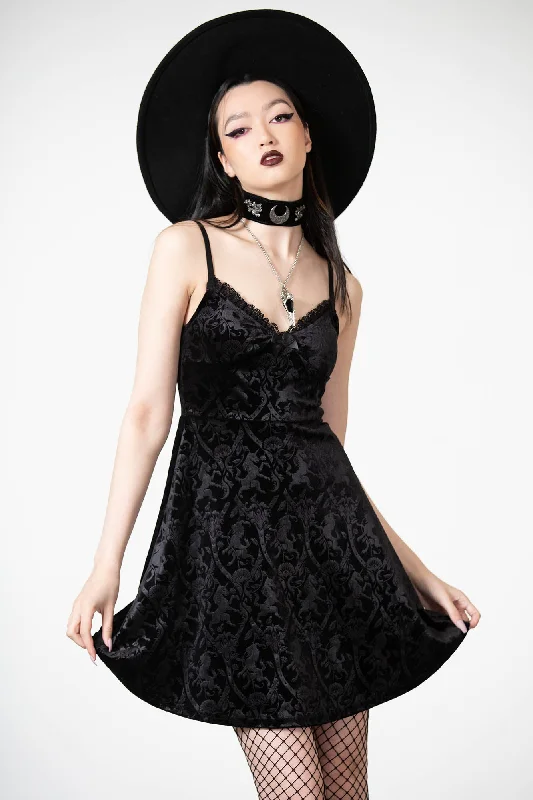 Ball Gown Women Dress with a Full Skirt for a Princess - like Look Mistress Of Mayhem Skater Dress [B]