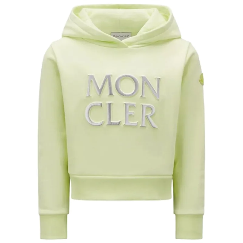 Women's cropped sweatshirt with a lace - trimmed hem for a romantic look Moncler Sweatshirt Yellow Women's cropped sweatshirt with a lace - trimmed hem for a romantic look Moncler Sweatshirt Yellow