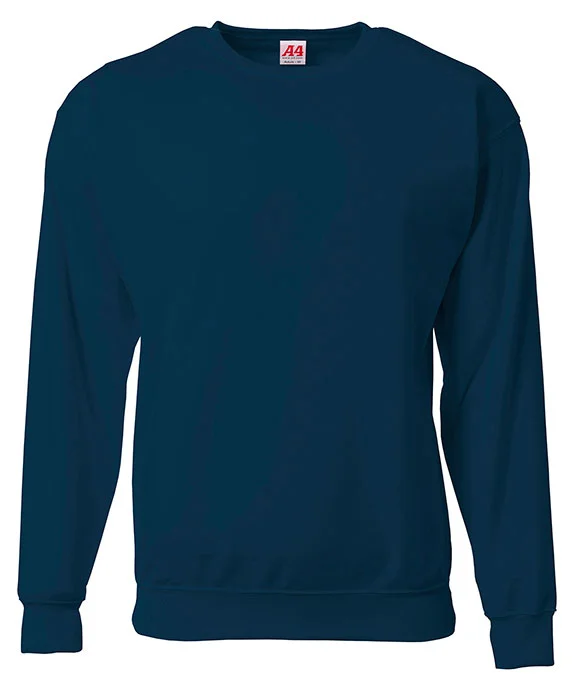 Women's graphic - printed sweatshirt featuring floral patterns for a feminine touch N4275 - A4 Mens Sprint Tech Fleece Crewneck Sweatshirt | Navy Women's graphic - printed sweatshirt featuring floral patterns for a feminine touch N4275 - A4 Mens Sprint Tech Fleece Crewneck Sweatshirt | Navy