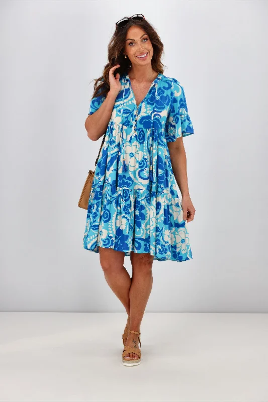 Lace - Embellished Women Dress for an Elegant and Sophisticated Appearance Salty Bright Harper Mini Dress Blue