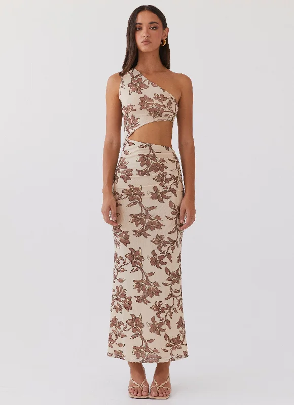 Lace - Embellished Women Dress for an Elegant and Sophisticated Appearance Shadows In The Sun Mesh Maxi Dress - Hazel Bloom