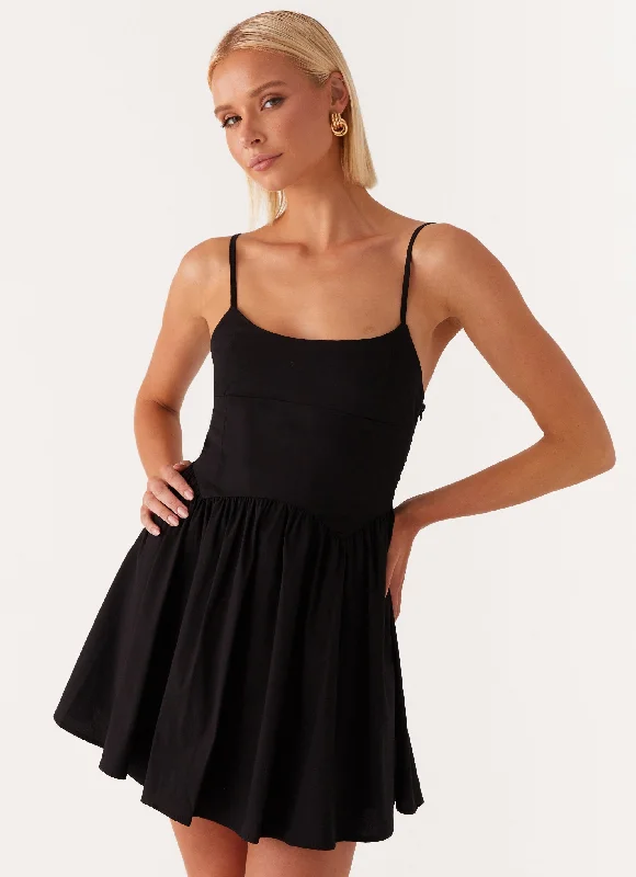 Little Black Women Dress with Sequins for a Glamorous Night Out Tesoro Mio Mini Dress - Black
