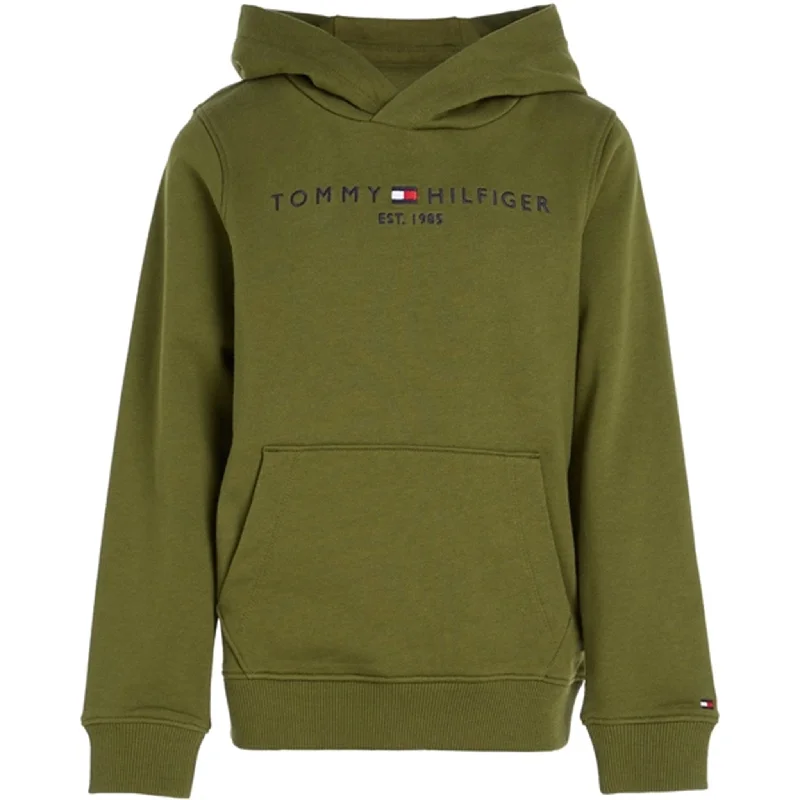 Women's quarter - zip sweatshirt made of organic cotton for eco - conscious fashion Tommy Hilfiger U Essential Hoodie Putting Green Women's quarter - zip sweatshirt made of organic cotton for eco - conscious fashion Tommy Hilfiger U Essential Hoodie Putting Green