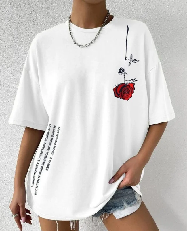 Women's hoodie with a kangaroo pocket and a pom - pom drawstring for added charm Flower and letter women's oversized tshirt Women's hoodie with a kangaroo pocket and a pom - pom drawstring for added charm Flower and letter women's oversized tshirt