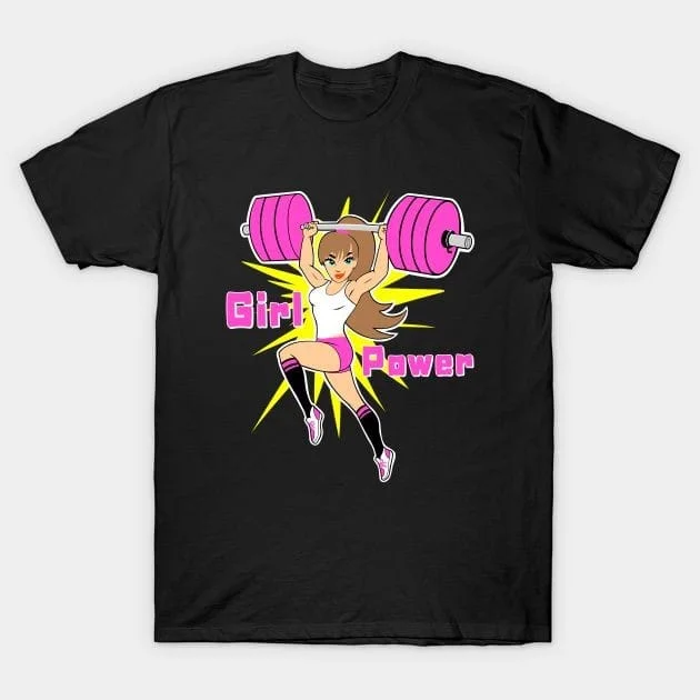 Women's cropped sweatshirt with a slogan graphic for a fun and expressive look Girl power fitness women's tshirt regular fit Women's cropped sweatshirt with a slogan graphic for a fun and expressive look Girl power fitness women's tshirt regular fit