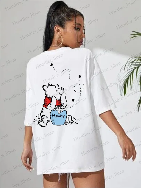 Women's fleece - lined hoodie with thumbholes for warmth in winter Winnie the pooh women's oversized tshirt Women's fleece - lined hoodie with thumbholes for warmth in winter Winnie the pooh women's oversized tshirt