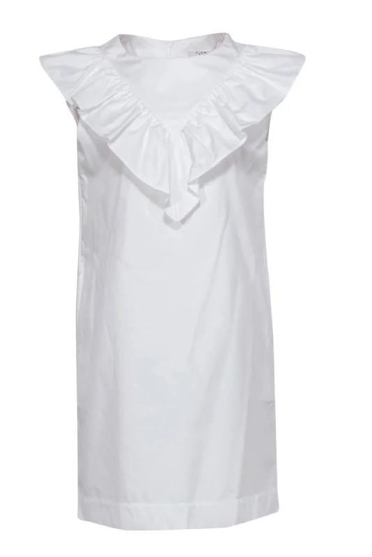 Ruffled Women Dress with Multiple Layers for a Playful and Girly Style Ruffled Women Dress with Multiple Layers for a Playful and Girly Style Atlantique - White Sleeveless Cotton Shift Dress w/ Ruffle Neckline Sz M Ruffled Women Dress with Multiple Layers for a Playful and Girly Style Ruffled Women Dress with Multiple Layers for a Playful and Girly Style Atlantique - White Sleeveless Cotton Shift Dress w/ Ruffle Neckline Sz M