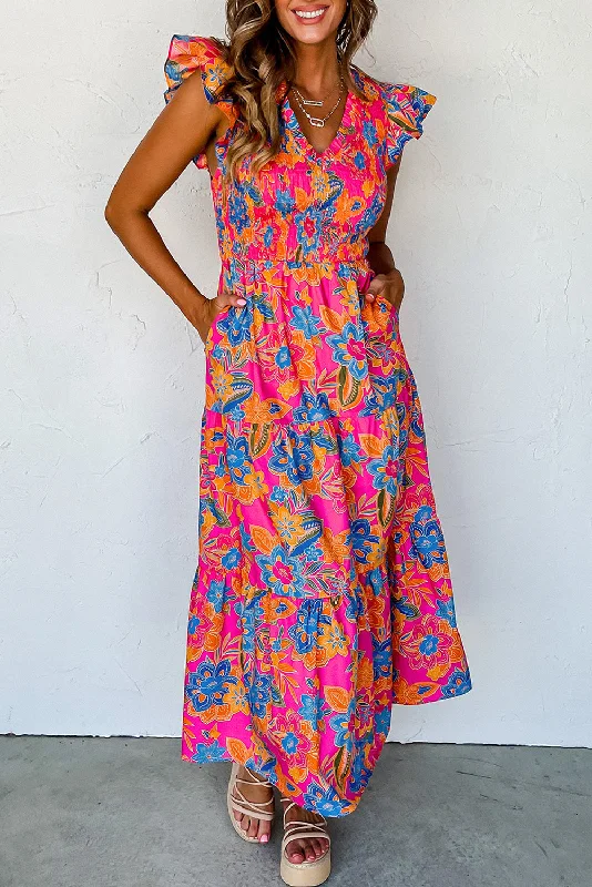 Ruffled Women Dress with Multiple Layers for a Playful and Girly Style Ruffled Women Dress with Multiple Layers for a Playful and Girly Style Boho Floral Ruffle Tiered Maxi Dress