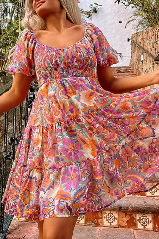 Mini Women Dress with a Short Hem for a Young and Trendy Style Mini Women Dress with a Short Hem for a Young and Trendy Style Boho Print Smocked Mini Dress Mini Women Dress with a Short Hem for a Young and Trendy Style Mini Women Dress with a Short Hem for a Young and Trendy Style Boho Print Smocked Mini Dress