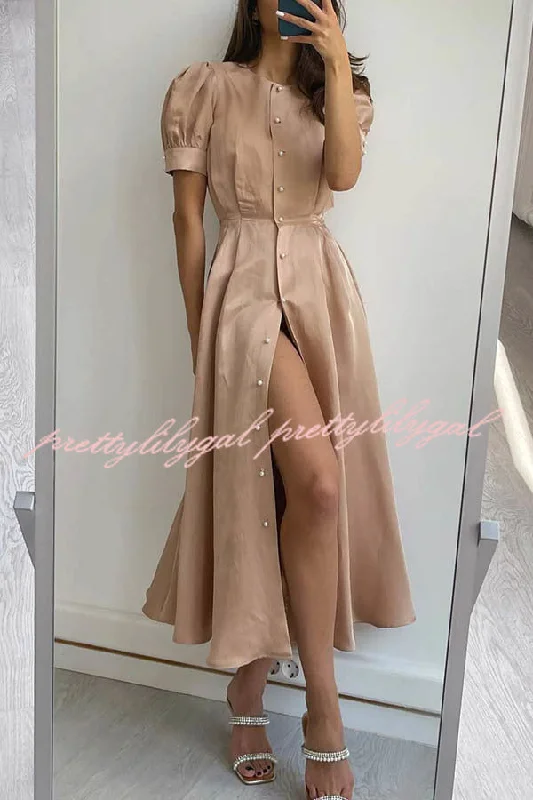 Shift Women Dress with a Simple and Classic Design for Everyday Wear Shift Women Dress with a Simple and Classic Design for Everyday Wear Chic and Classy Vibe Puff Sleeve Pearl Button Slit Midi Dress Shift Women Dress with a Simple and Classic Design for Everyday Wear Shift Women Dress with a Simple and Classic Design for Everyday Wear Chic and Classy Vibe Puff Sleeve Pearl Button Slit Midi Dress