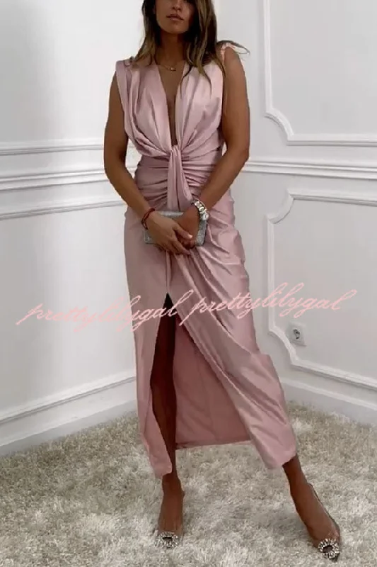 Ruffled Women Dress with Multiple Layers for a Playful and Girly Style Ruffled Women Dress with Multiple Layers for a Playful and Girly Style Classic and Sexy Dates V-neck Ruched Drape Slit Midi Dress