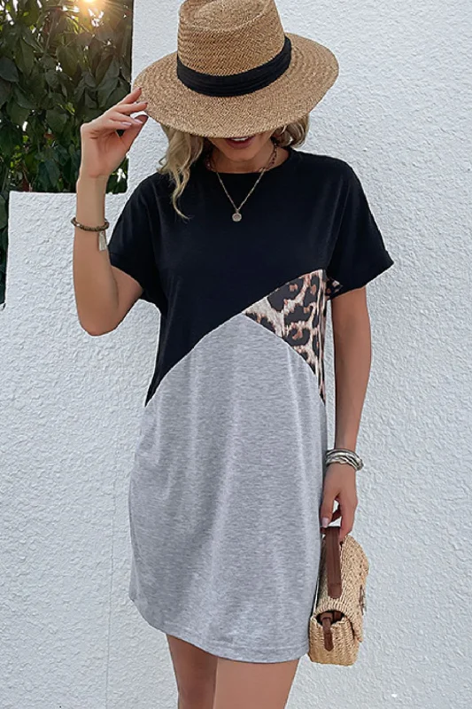 Empire Waist Women Dress to Accentuate the Bust and Conceal the Waist Empire Waist Women Dress to Accentuate the Bust and Conceal the Waist Color Block Leopard Tee Dress Empire Waist Women Dress to Accentuate the Bust and Conceal the Waist Empire Waist Women Dress to Accentuate the Bust and Conceal the Waist Color Block Leopard Tee Dress
