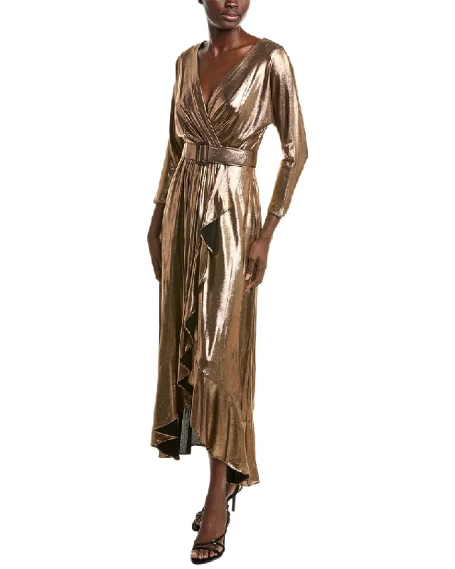 Long - Sleeve Women Dress in Velvet for a Luxurious Winter Look Long - Sleeve Women Dress in Velvet for a Luxurious Winter Look Eliza J Foil Knit Gown