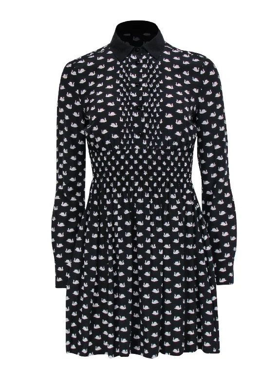 Ball Gown Women Dress with a Full Skirt for a Princess - like Look Ball Gown Women Dress with a Full Skirt for a Princess - like Look Kate Spade - Black Silk Blend Swan Print Mini Dress Sz XS