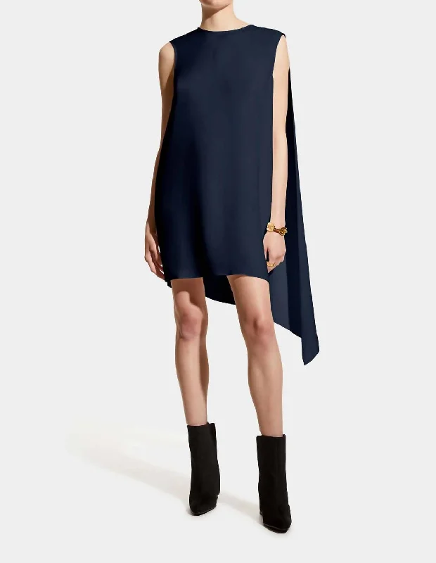 Wrap - Style Women Dress with Adjustable Fit for All Body Types Wrap - Style Women Dress with Adjustable Fit for All Body Types Matilde Dress In Midnight Blue