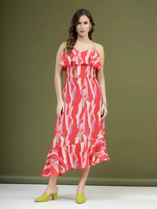 Halter Neck Women Dress to Show Off the Shoulders and Neckline Halter Neck Women Dress to Show Off the Shoulders and Neckline Abstract Printed Shoulder Straps A-Line Dress Halter Neck Women Dress to Show Off the Shoulders and Neckline Halter Neck Women Dress to Show Off the Shoulders and Neckline Abstract Printed Shoulder Straps A-Line Dress