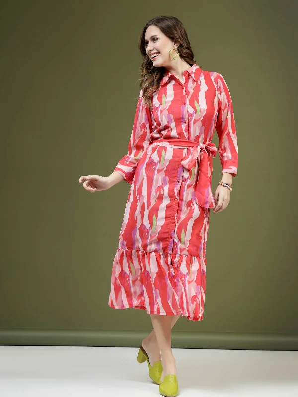 Printed Abstract Women Dress for a Modern and Artistic Appeal Printed Abstract Women Dress for a Modern and Artistic Appeal Pink Abstract Printed Shirt Midi Dress With Belt Printed Abstract Women Dress for a Modern and Artistic Appeal Printed Abstract Women Dress for a Modern and Artistic Appeal Pink Abstract Printed Shirt Midi Dress With Belt