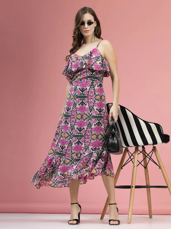 Printed Abstract Women Dress for a Modern and Artistic Appeal Printed Abstract Women Dress for a Modern and Artistic Appeal Violet Black Floral Printed Shoulder Straps A-Line Midi Dress Printed Abstract Women Dress for a Modern and Artistic Appeal Printed Abstract Women Dress for a Modern and Artistic Appeal Violet Black Floral Printed Shoulder Straps A-Line Midi Dress