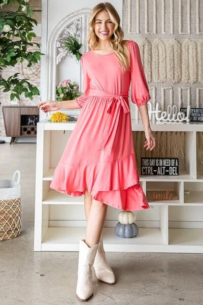 Empire Waist Women Dress to Accentuate the Bust and Conceal the Waist Empire Waist Women Dress to Accentuate the Bust and Conceal the Waist Tie Front Ruffle Hem Dress Empire Waist Women Dress to Accentuate the Bust and Conceal the Waist Empire Waist Women Dress to Accentuate the Bust and Conceal the Waist Tie Front Ruffle Hem Dress