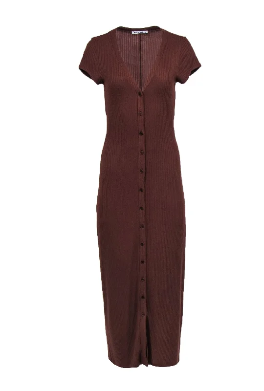 Printed Abstract Women Dress for a Modern and Artistic Appeal Printed Abstract Women Dress for a Modern and Artistic Appeal Reformation - Brown Ribbed Knit Button Front Maxi Dress Sz M Printed Abstract Women Dress for a Modern and Artistic Appeal Printed Abstract Women Dress for a Modern and Artistic Appeal Reformation - Brown Ribbed Knit Button Front Maxi Dress Sz M
