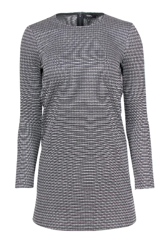 Sheath Women Dress with a Tailored Fit for a Professional Look Sheath Women Dress with a Tailored Fit for a Professional Look Theory - Black & Grey Mini Houndstooth Print Long Sleeve Dress Sz 0
