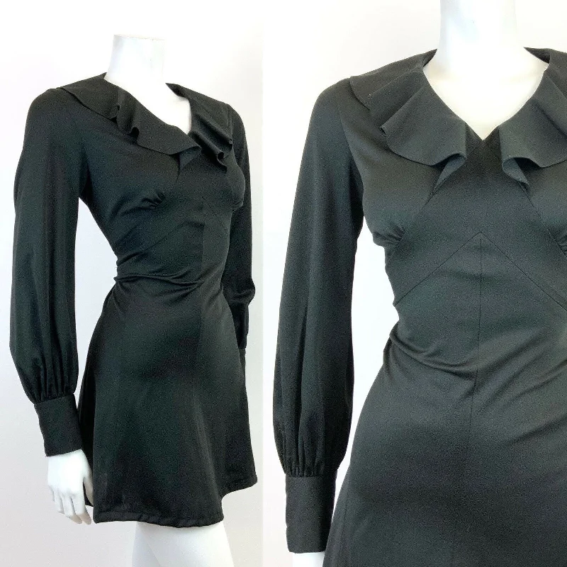 Off - the - Shoulder Women Dress for a Romantic and Feminine Look Off - the - Shoulder Women Dress for a Romantic and Feminine Look VINTAGE 60s 70s JET BLACK RUFFLED MOD SHORT SWING DRESS 12 14 Off - the - Shoulder Women Dress for a Romantic and Feminine Look Off - the - Shoulder Women Dress for a Romantic and Feminine Look VINTAGE 60s 70s JET BLACK RUFFLED MOD SHORT SWING DRESS 12 14