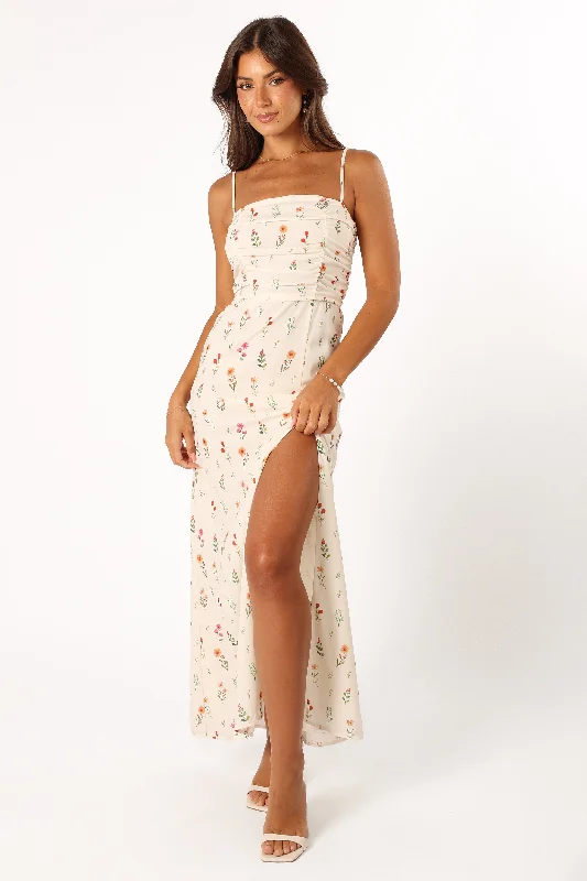 Maxi dresses with a belted empire waist for a more defined and flattering silhouette Ariel Maxi Dress - Ranala Print Maxi dresses with a belted empire waist for a more defined and flattering silhouette Ariel Maxi Dress - Ranala Print