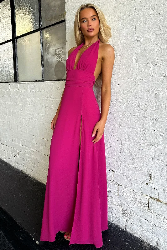 Strapless maxi dresses for a beachside vacation Elenor Maxi Dress - Wine