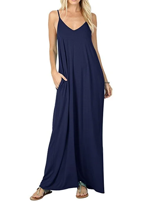 Maxi dresses with a wrap - around style for a customizable fit Giselle Tencel Pocketed Olivian Maxi Dress - Dark Blue Maxi dresses with a wrap - around style for a customizable fit Giselle Tencel Pocketed Olivian Maxi Dress - Dark Blue