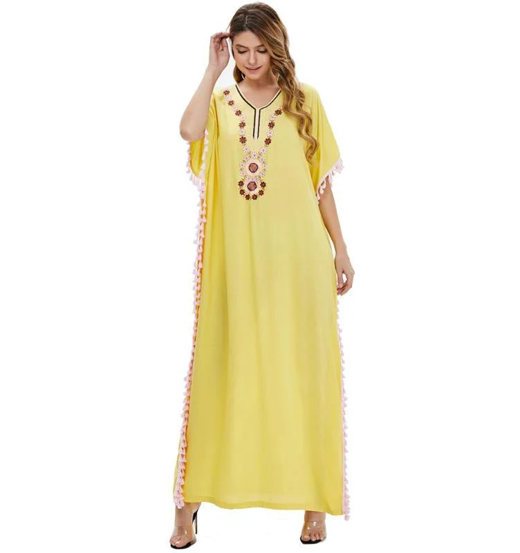Maxi dresses with polka dot prints for a playful style Golden State Embroidered Maxi Dress