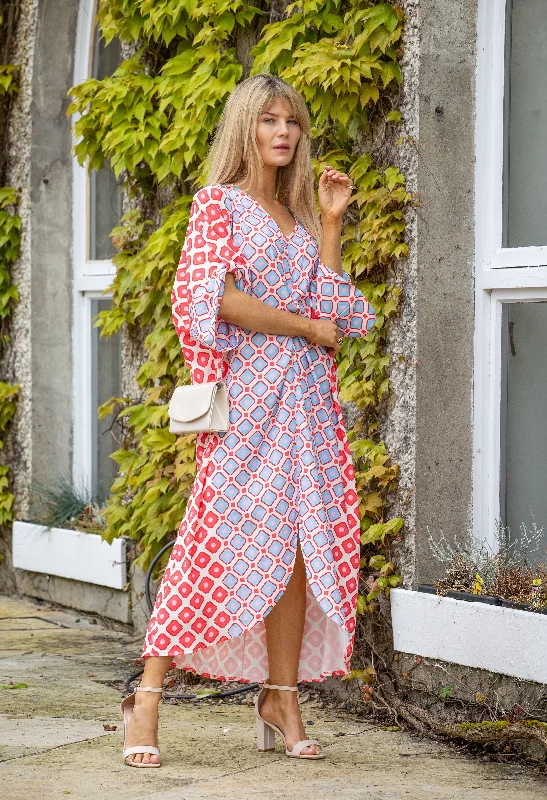 Linen maxi dresses for a breathable and lightweight summer option Knot Front Dress