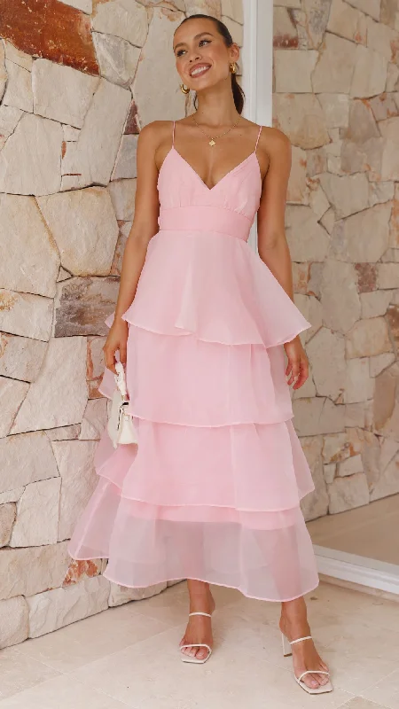 Maxi dresses with off - the - shoulder styles for a romantic and breezy look Shayla Maxi Dress - Pink Maxi dresses with off - the - shoulder styles for a romantic and breezy look Shayla Maxi Dress - Pink
