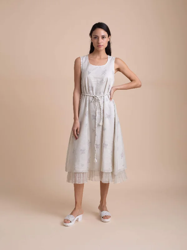 Midi dresses with mesh inserts for a trendy and breathable option Pressed Flowers Dress Midi dresses with mesh inserts for a trendy and breathable option Pressed Flowers Dress