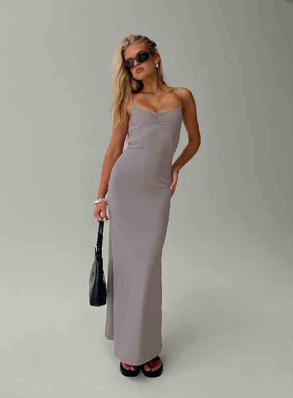 Maternity bodycon dress for expecting mothers​ Arabellia Maxi Dress Grey