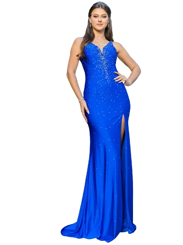 Retro - style party dresses inspired by the 1920s - 1980s Bliss Sparkle Embellishments Deep Slit Long Dress for Women, Sizes XS-3XL Retro - style party dresses inspired by the 1920s - 1980s Bliss Sparkle Embellishments Deep Slit Long Dress for Women, Sizes XS-3XL