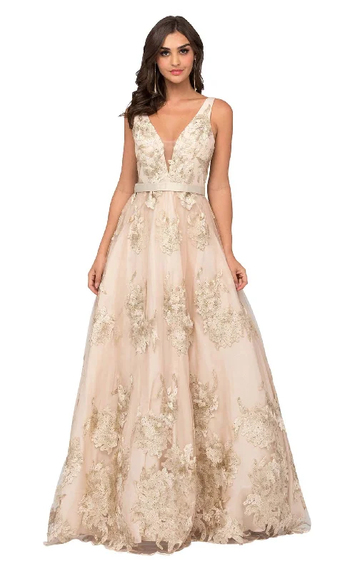 Embroidered wedding dresses with metallic threads​ Cecilia Couture 1440 Dress